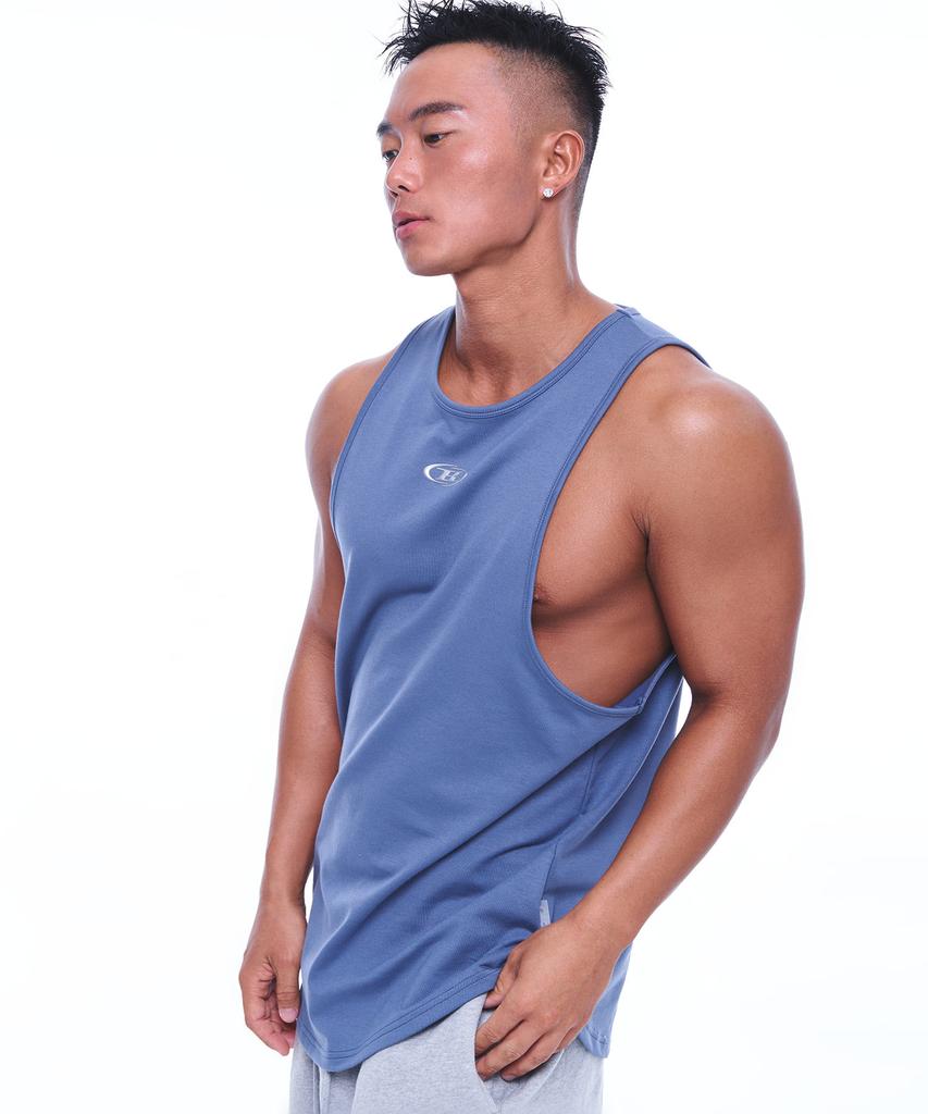 BORN TO WIN Silver B Logo New Fit Sleeveless [Dead Blue]