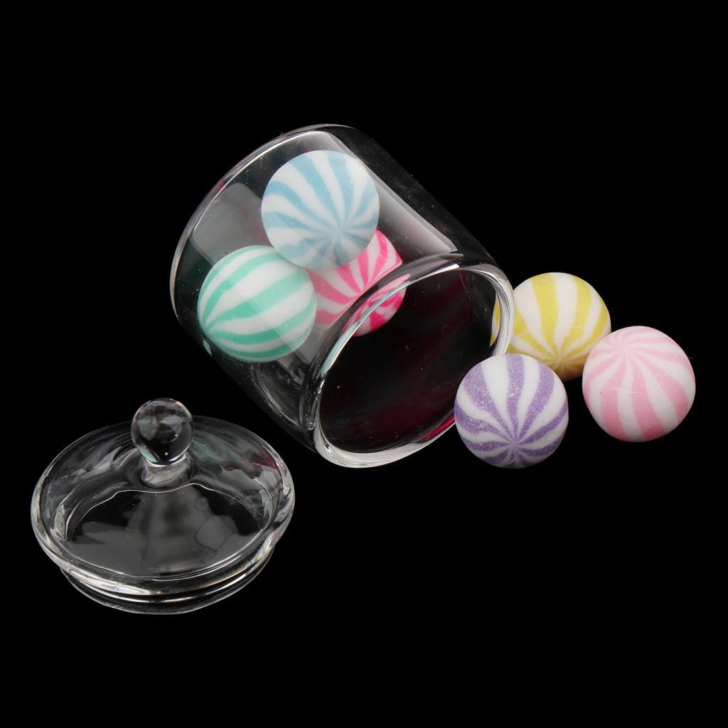 Miniature Glass Candy Jar 1:6 for Livingroom Bedroom Diningroom