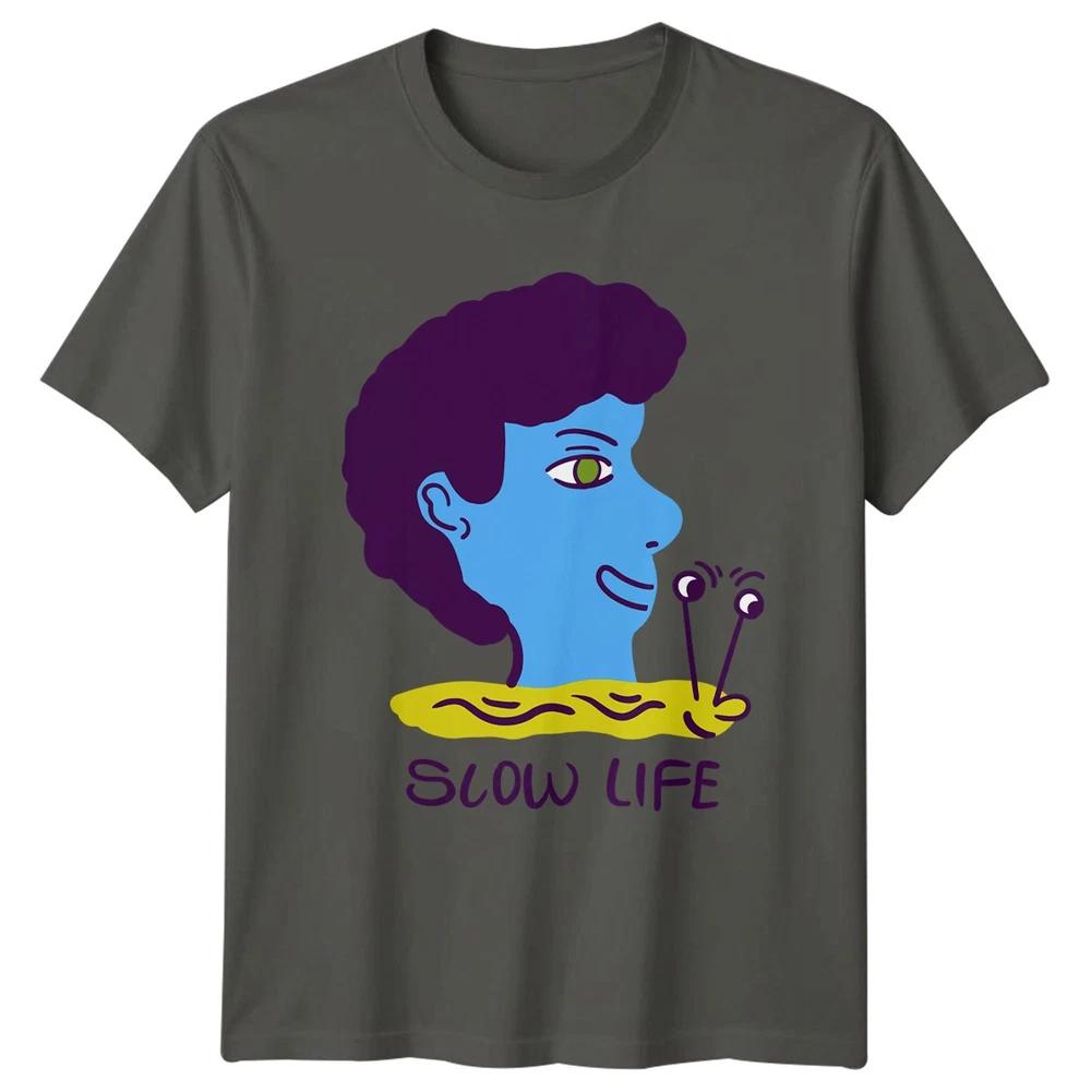 Slow Life TShirt Nature Novelty Lifestyle Birthday Gift For Him And Her S