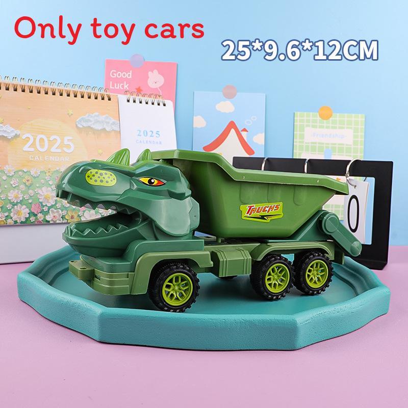 Van Dinosaur Prison And Digging Vehicle With Plastic Construction For Child Fun