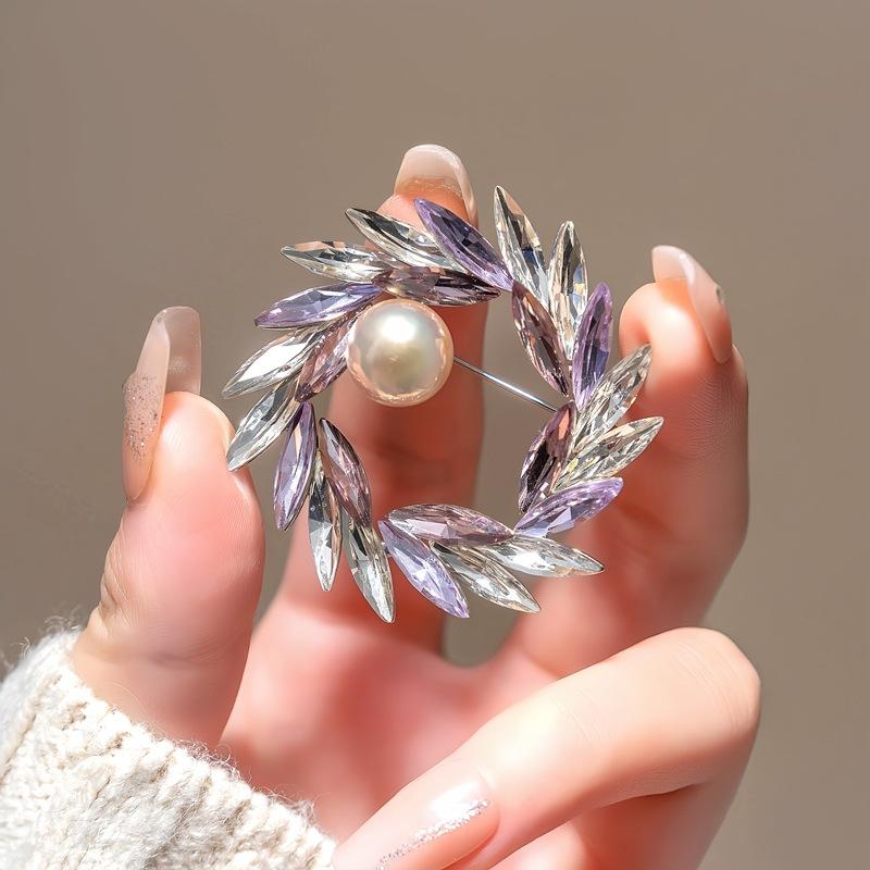 Ancient style auspicious clouds peony flower brooch elegant temperament high-end fashion corsage cheongsam Hanfu suit pin accessories