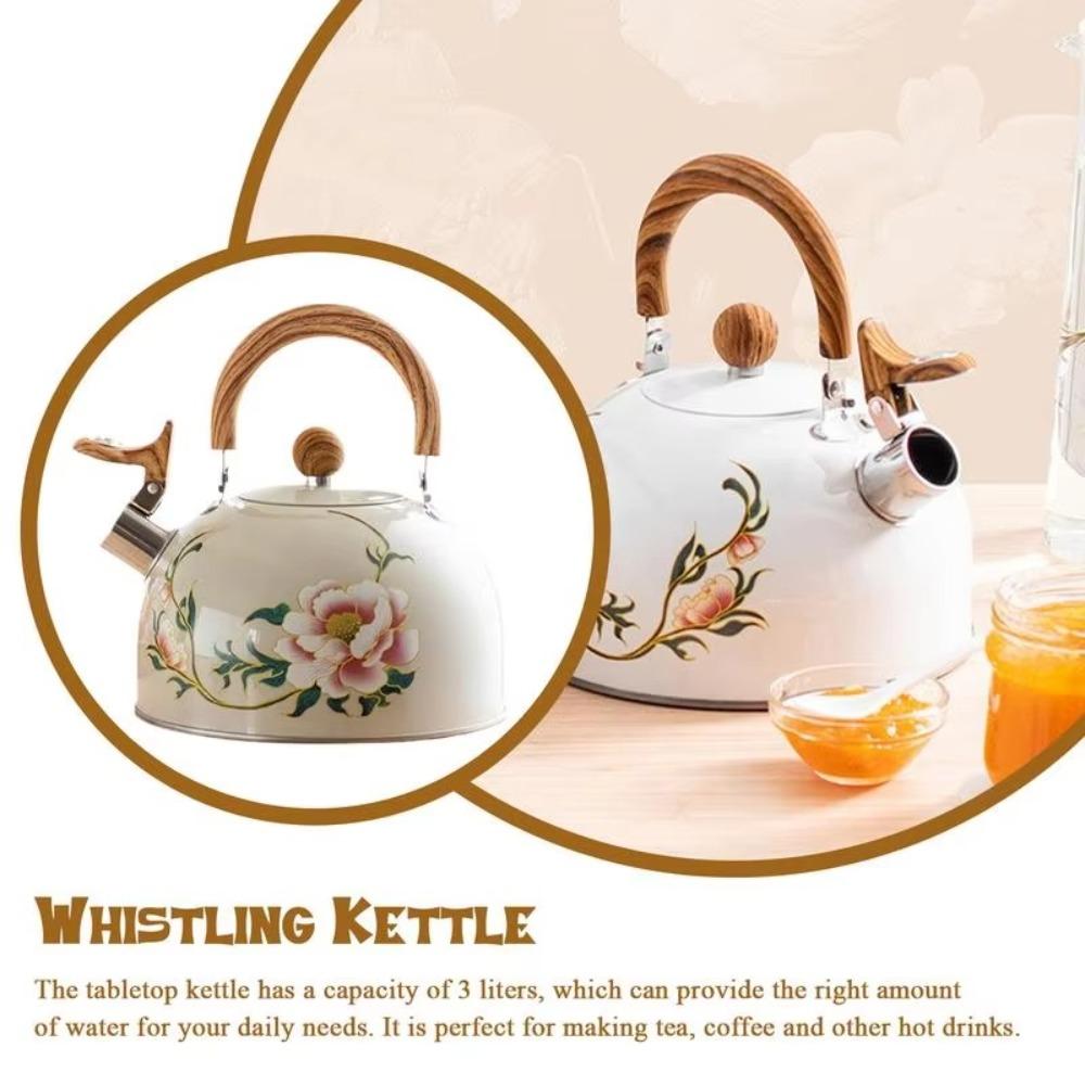 Stainless Steel Whistling Kettle Teapot 3L Coffee Pot New Teapot Water Kettle  Gas Induction Cooker