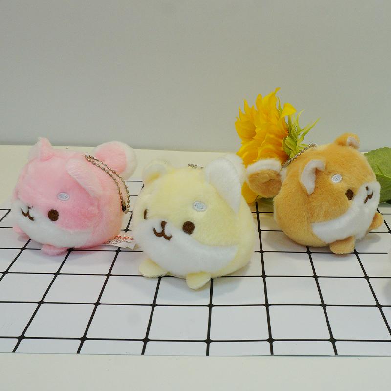 Doll Shiba Inu Short Plush Toy Bag Pendant Keychain Cartoon Colors Multiple