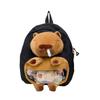 Animal Capybara Shoulder Bag School Bag Cartoon Backpack Portable Capybara Plush Backpack  Outdoor
