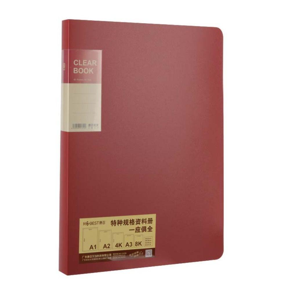 Multifunctional Large Portfolio Sketch Folder Light Retro Color 40 Pockets File Folder Office