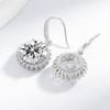 925 Sterling Silver 5 Carat Sunflower Zircon Earrings Birthday Anniversary Wedding Party Gift