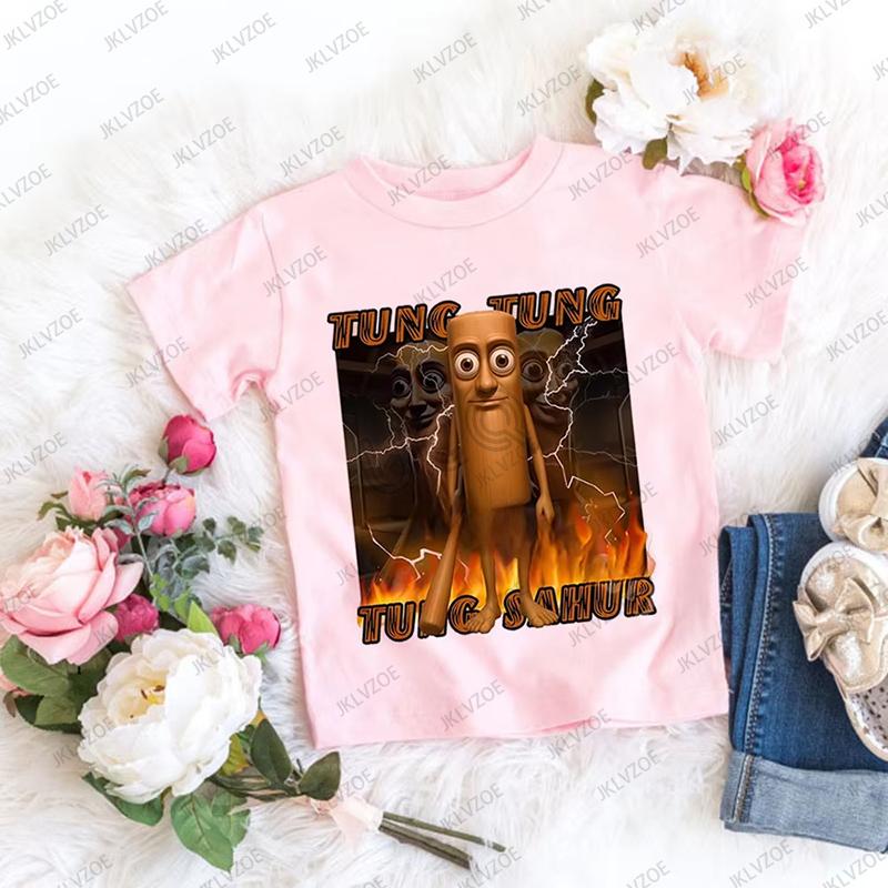 Cappuccina Ballerina Funnu Italian Brainrot Meme Cotton Children Tshirt Summer Sports Tees Boys Girls Clothes Casual Kids Tops