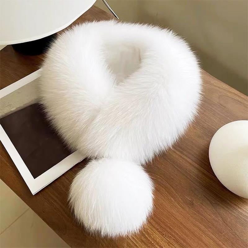 

1 шт. Меховой воротник Стильный Пушистый Теплый Плюшевый Модный Шарф Высококлассный Деликатный Приятный для кожи Толстый