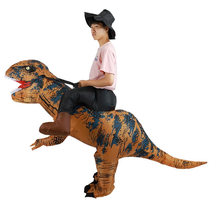 Halloween Kinder T-Rex aufblasbares Kostüm - Lustige Dinosaurier-Maskottchen für Partys