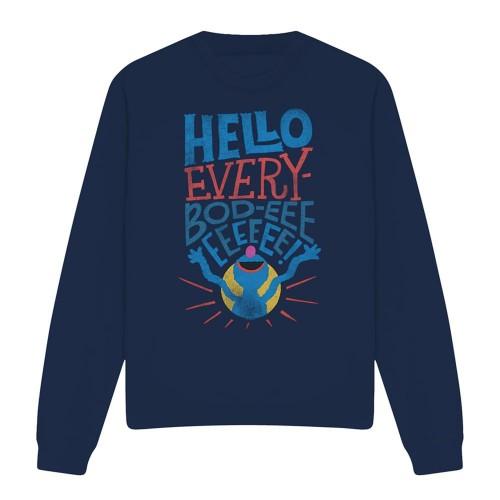 Sesame Street Unisex Adult Hello Everybody Grover Sweatshirt