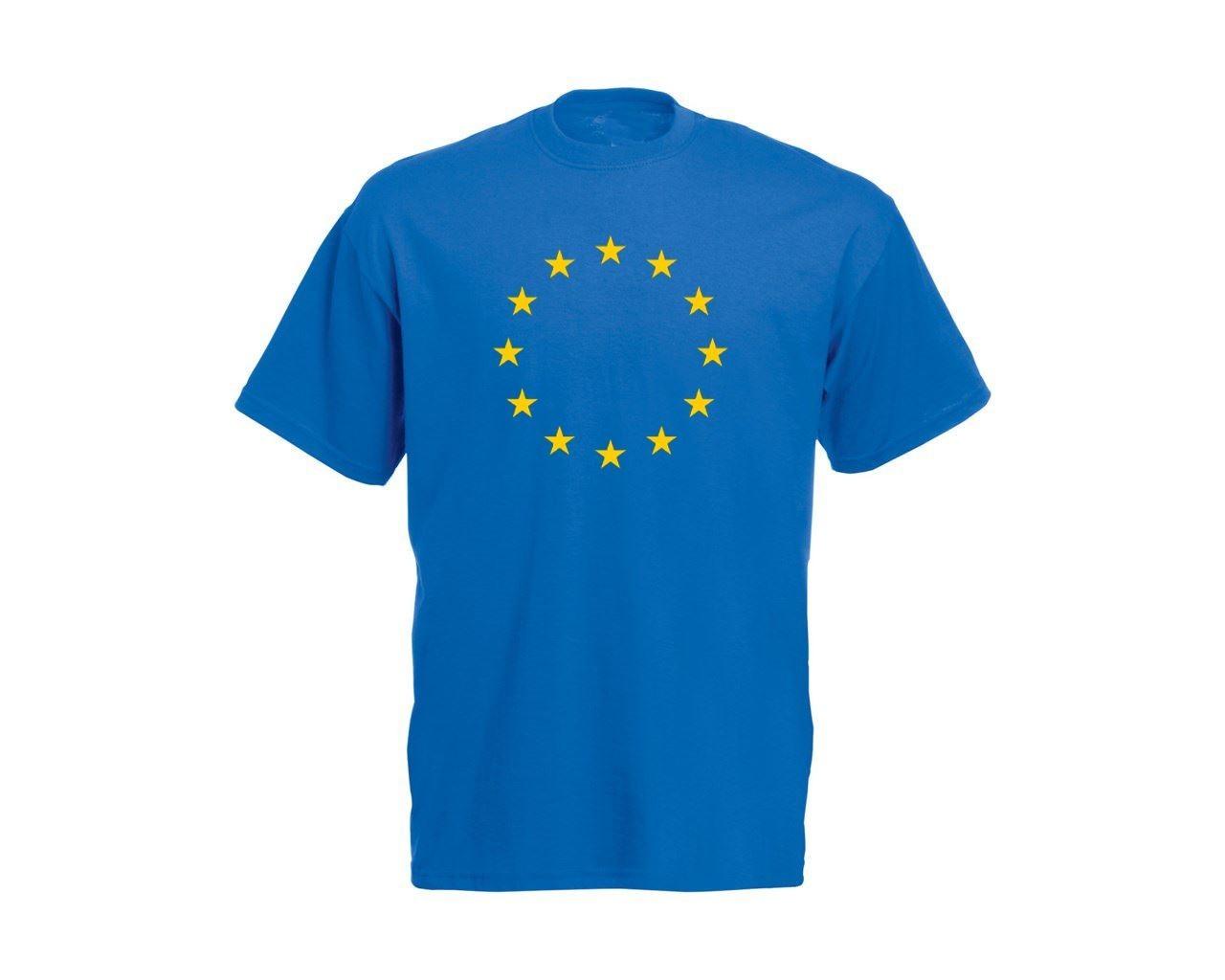 Euro Flag Stars Eu Europe Union Royal T-Shirt HOT ITEM XL