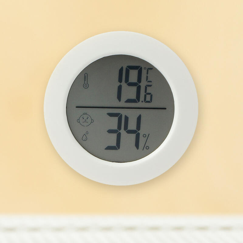 Round Mini Digital Thermo-Hygrometer LCD Precision Thermo-Hygrometer
