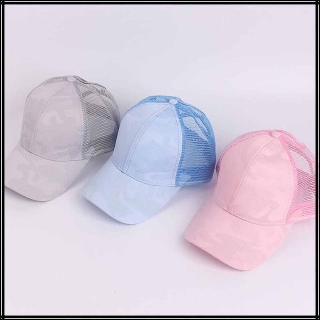 Mesh Camouflage CA621 [White Fang] Cap, Sports, Running, Outdoor, Men's, Women's, (White)