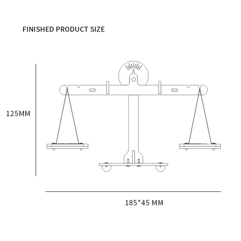 Diy Numble Balance Scale Model Kid Stem Technology Science Toys Experimental Tool Kit Teaching Aids For Kid Learning Educational