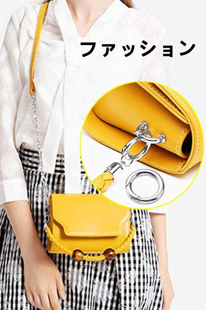 Round Carabiner Key Shu Tech Smart Key Round Carabiner Keychains with Double Rings Set of Rings, Rings, (35mm, 32)