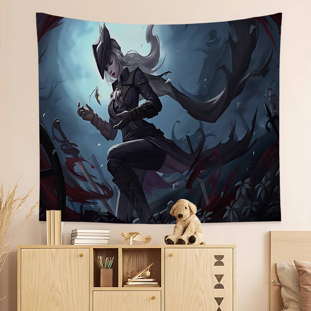 Action Game BBloodborne Cartoon Tapestry Wall Hanging Decoration Household Home Decor