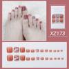 Toenails Full Cover False Nails Rhinestone Fake Toenails Short Nails Patch  False Toenails