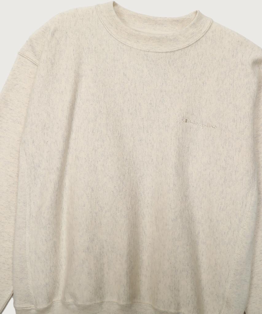 Champion Women'S Reverse Weave Loose Fit Crew Neck Sweatshirt Oatmeal