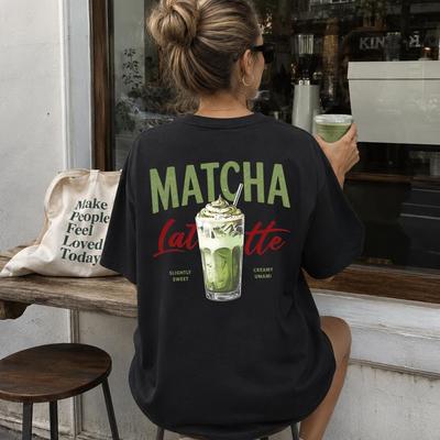 Matcha Shirt | Aesthetic Coffee Tee | Cute Matcha Lover T Shirt for Cafe Lovers, Brunch Outfit & Everyday Wear | 100% Cotton Shirt