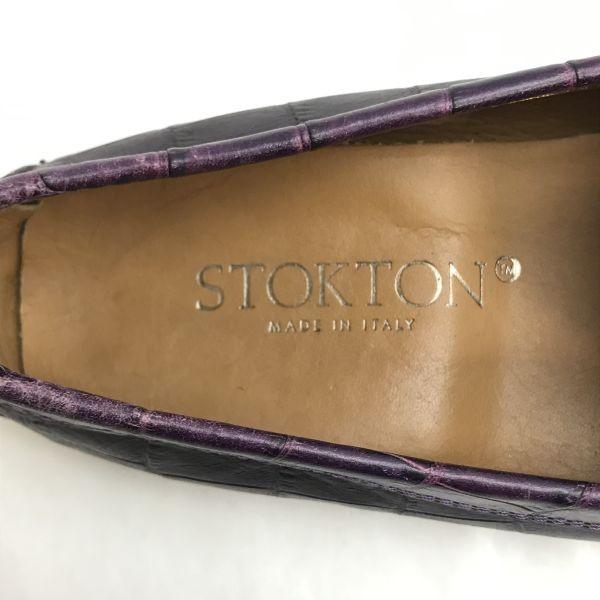 STOKTON bit loafer moccasin 36 22.5-23 purple Italy(USED)