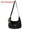 Nylon Single Shoulder Bag For Women With Zipper Closure And Phone Pocket For Casual Travel Use