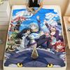 That Time I Got Reincarnated as a Slime Cozy Flannel Blanket Printed Warm for Picnic Bed Sofa Travel Car -xia49