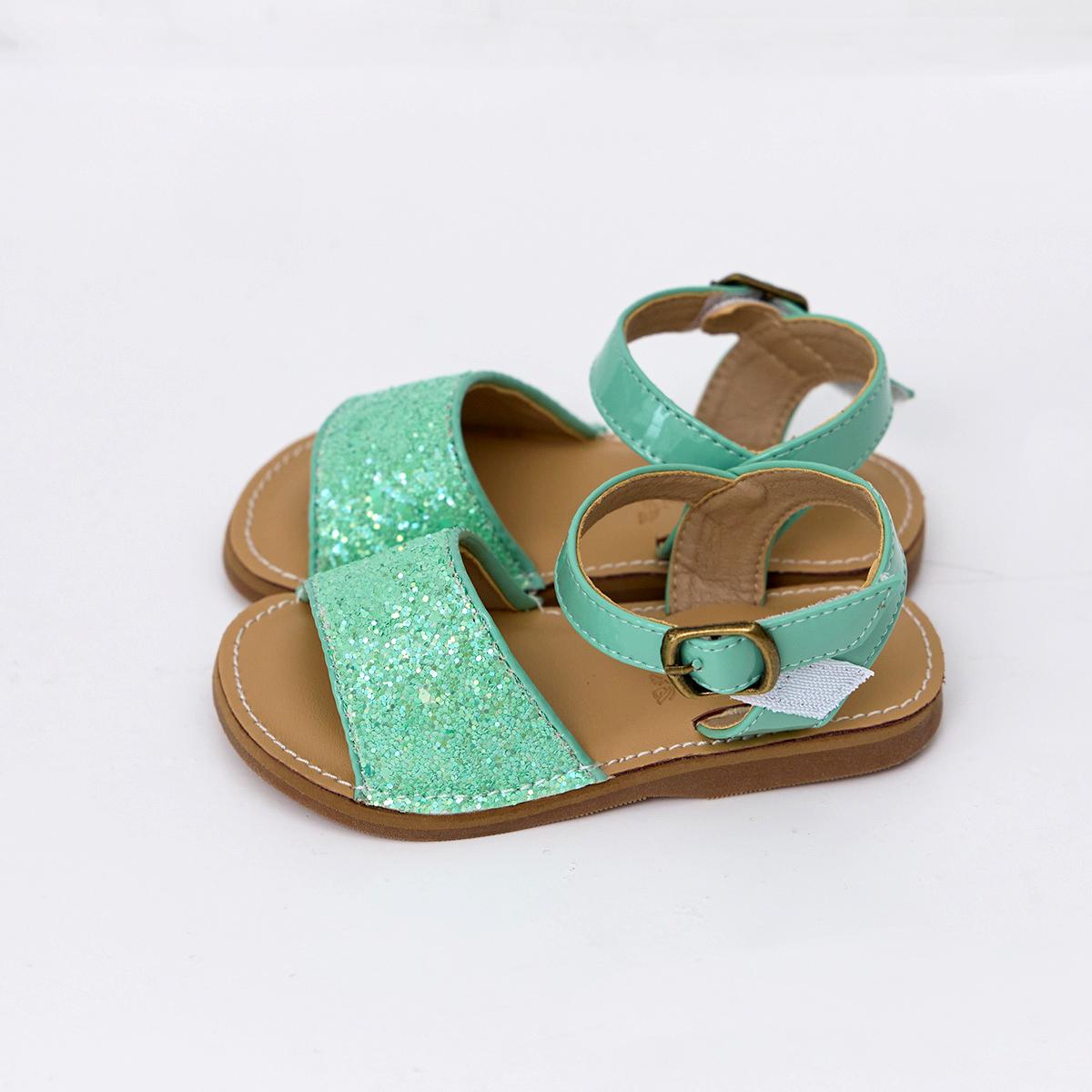 

[BABYZZAM] Босоножки Bling Shine Green, босоножки, 7000020406, популярная корейская обувь 140