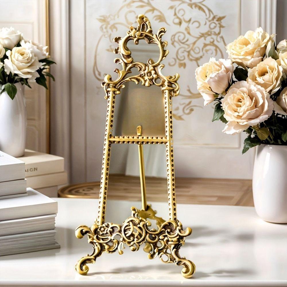 Antique Finish Photo Frame Display Rack Zinc Alloy Tray Rack Decoration Ornament Home Decoration