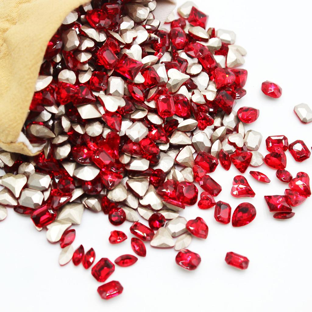 Nail Art Drill Whole Batch By Catty Nail Art Special-Shaped Diamond Burst Flash Color Pointed Bottom Diamond Crystal Glass Mixed Diamond Nail Art