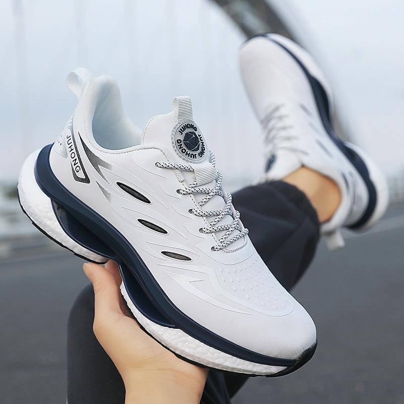 Sportovní a volnočasová obuv - Lehké a prodyšné síťované běžecké boty s tlumením nárazů, protiskluzovou podrážkou a šněrováním.