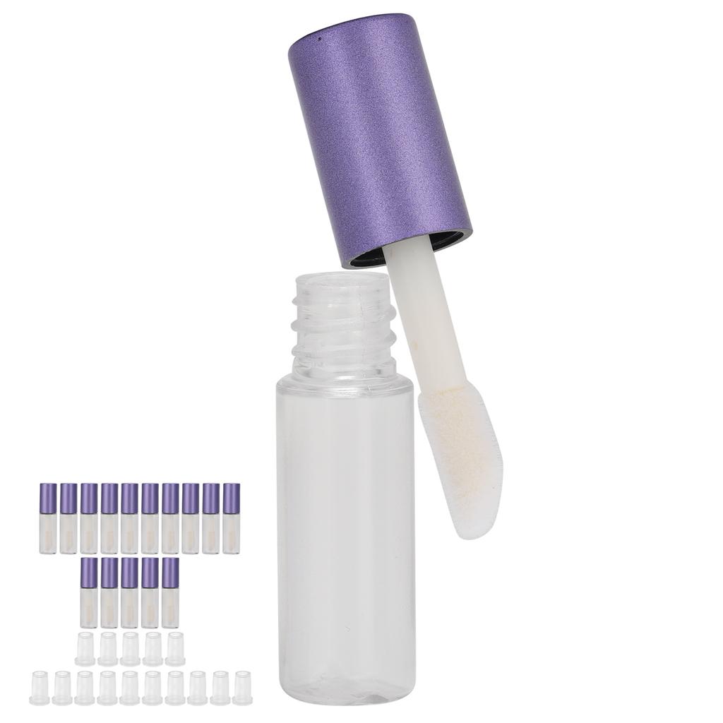 15 Pieces Small Lip Gloss Tube 1.2ML Lip Glaze Bottles Trial Packed Cosmetic Containers with Rubber