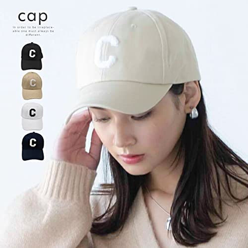 Aqua Garage C Logo Baseball Cap, Unisex, Outdoor, Walking, UV Protection, Sun Protection, Stylish, 100% Cotton, Beige