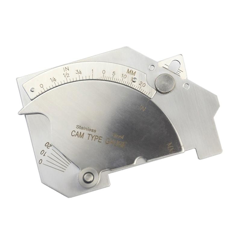 Compact Inch & Metric Bridge Cam Gage Test Ulnar Welding Inspection Gauge Stainless Steel for Welded Surfaces & Joints