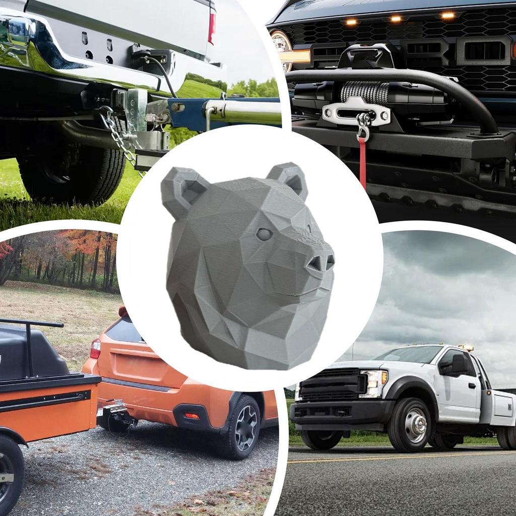 Hitch Cap Bear Head 2 Inch Tube Cover Plug Cap Exterior Car Accessories Cute For Vehicles Boat Towing Trucks Rv Automotive Daily