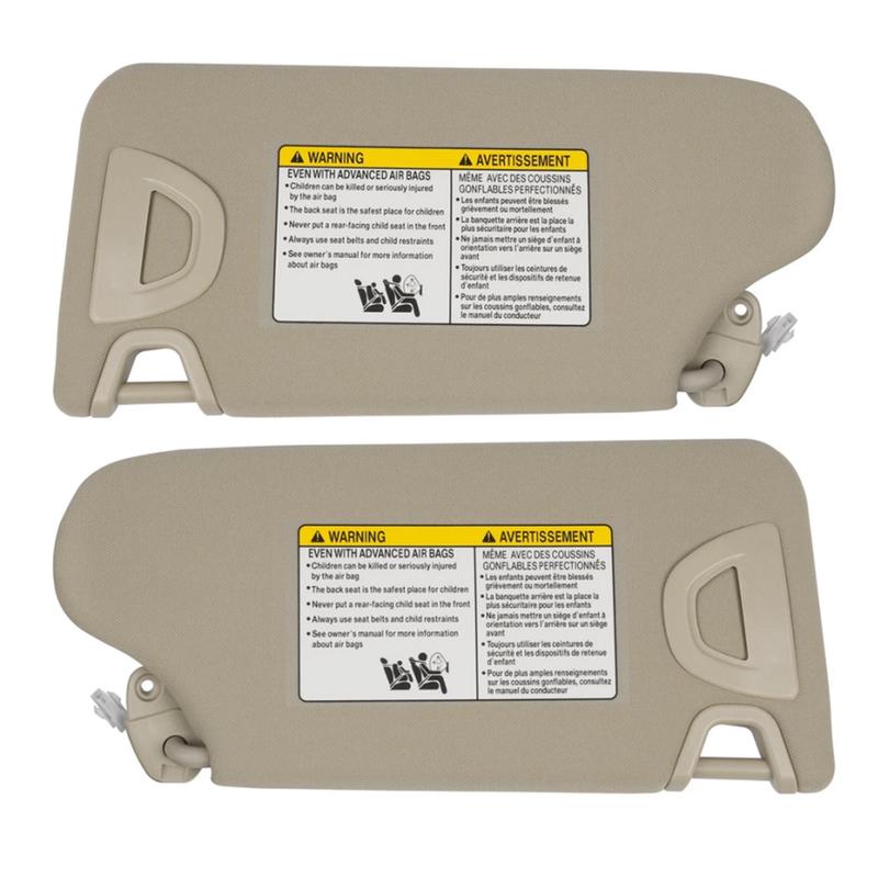 Artudatech Beige Sun Visor Left & Right 96401-3TA2A 96400-3TA2A For Nissan Altima 2013-2018