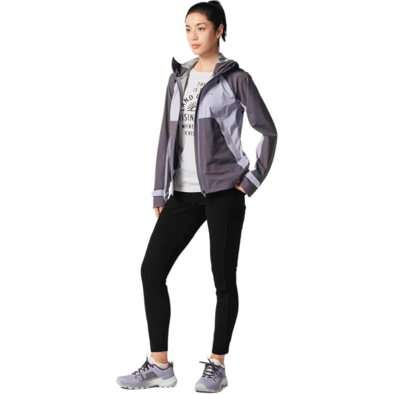 DECATHLON MH500 QUECHUA Colour-blocked Mountain Hiking Waterproof Jacket Women's Pale Purple/Purple