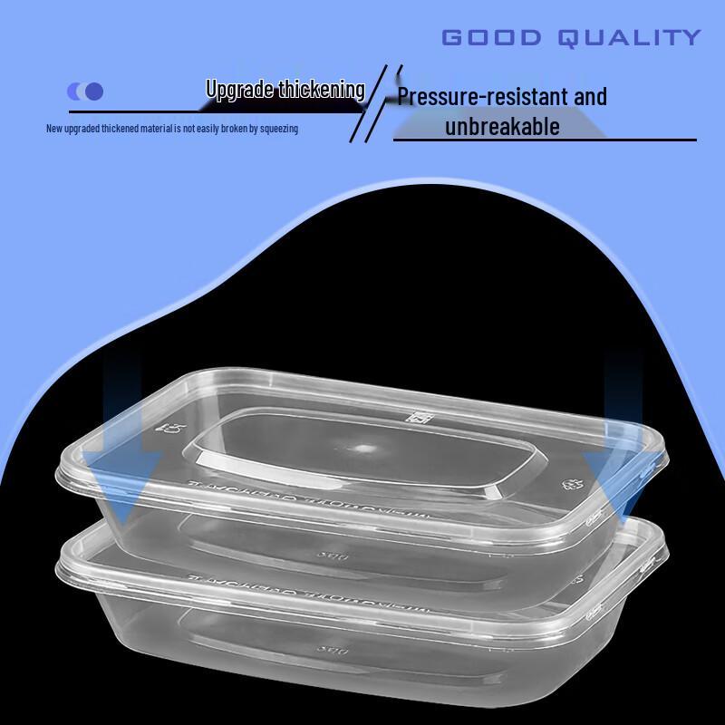 Weibo Rectangular Disposable Lunch Box with Lid