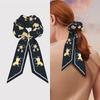 Girl Hair Silk Scarf Lady Elastic Scrunchies Ties Band Accessories Luxury Design Horse Print Ponytail Hairstyle Hairbands Ribbon