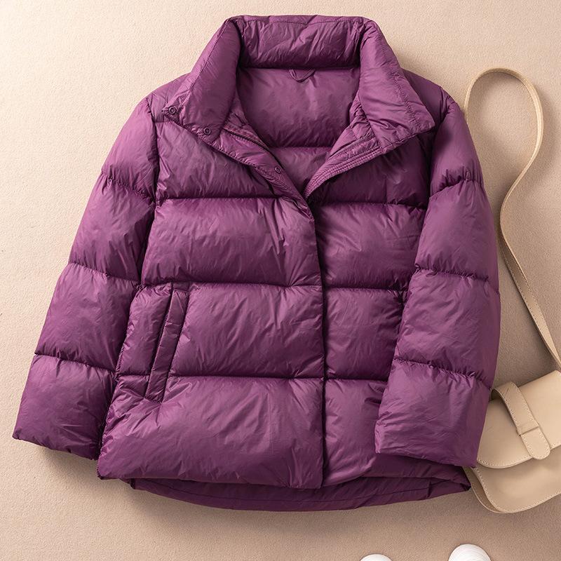Fashion Short White Down Bread Keep Warm Women Down Jackets Korean Thicken Lightweight Down Parkas