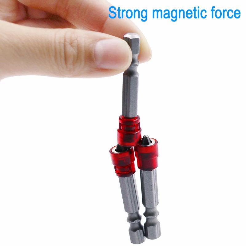 1/2PCS PH2 Power Screwdriver Bits, Plasterboard Screws, Magnetic Ring Placement Single Head Hand Tool, 1/4 Hex Shank Durable