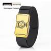 Men's Adjustable Leather Tactical Belt: Elastic, Versatile, Casual, Outdoor Training, Workwear