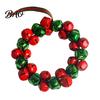 Holiday Decorative Accessories Christmas Tree Bell Pendant with Lanyard, Ring Hanging Decoration for Ornament Home Decor, Metal Multicolored