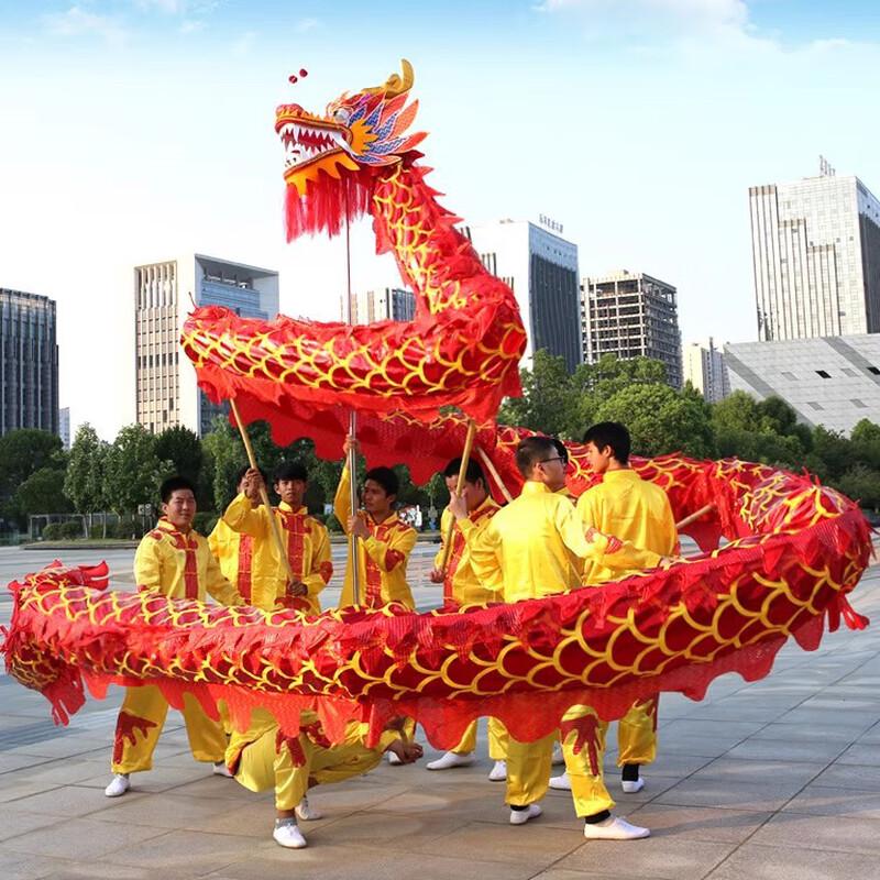 Gold Stamped Dragon Dance Performance Prop