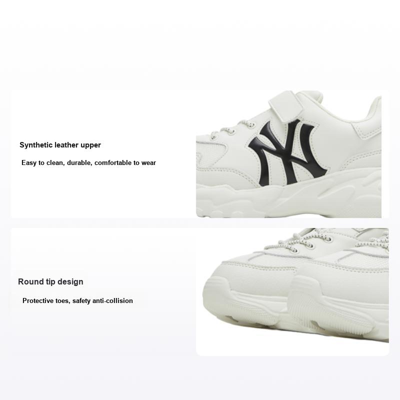 MLB Big Ball Chunky 24SS Slip Resistant Durable Low Top Casual Shoes Kids sneakers White 7ASHJB14N-50WHS