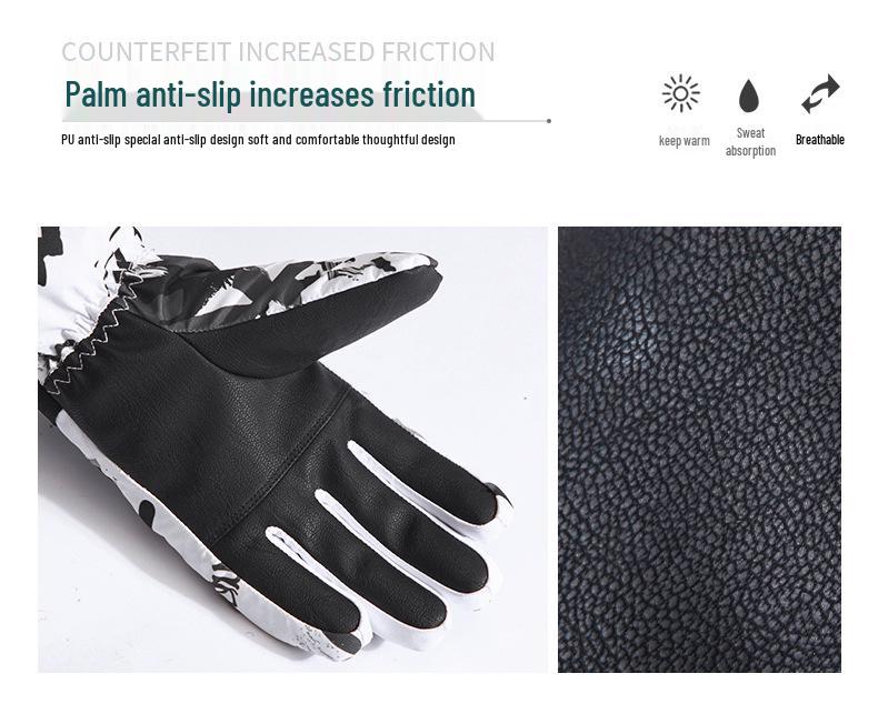 Unisex Winter Ski Gloves: Warm, Touchscreen-Compatible for Outdoor Activities like Mountaineering, Cycling, and Motorcycling