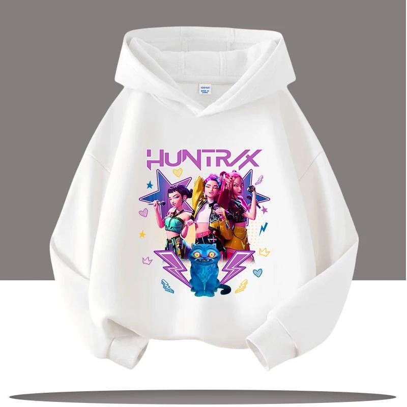 

Devil Hunter Korean popular hoodie for boys and girls, long-sleeved Saja boy print children s autumn and winter casual hoodie 110