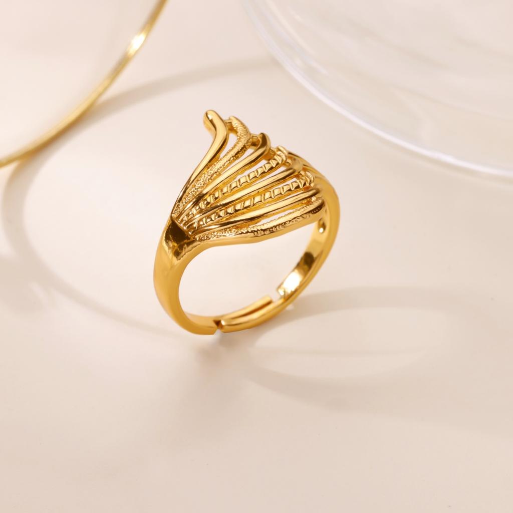 Ocean Starfish Shell Open Rings For Women Gold Color Stainless Steel Ring Summer Beach Aesthetic Waterproof Jewelry Gift