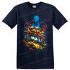 Crab T Shirt Colorful Ocean Splash Watercolor Marine Animal Art Graphic Tee