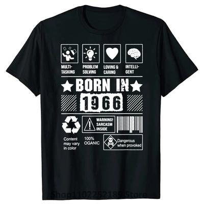 Funny Born In 1966 Multi-tasking Problem Solving Loving Caring T Shirts Summer Graphic Father Days Gifts T-shirt Mens Clothes