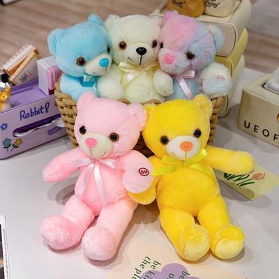 Cute Colorful Glowing Bear Teddy Bear Doll Plush Toy Hug Bear Doll Children Soothing Doll